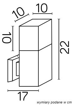 CUBE CB-MAX K AL Wandleuchte außen, Korpus: Silber