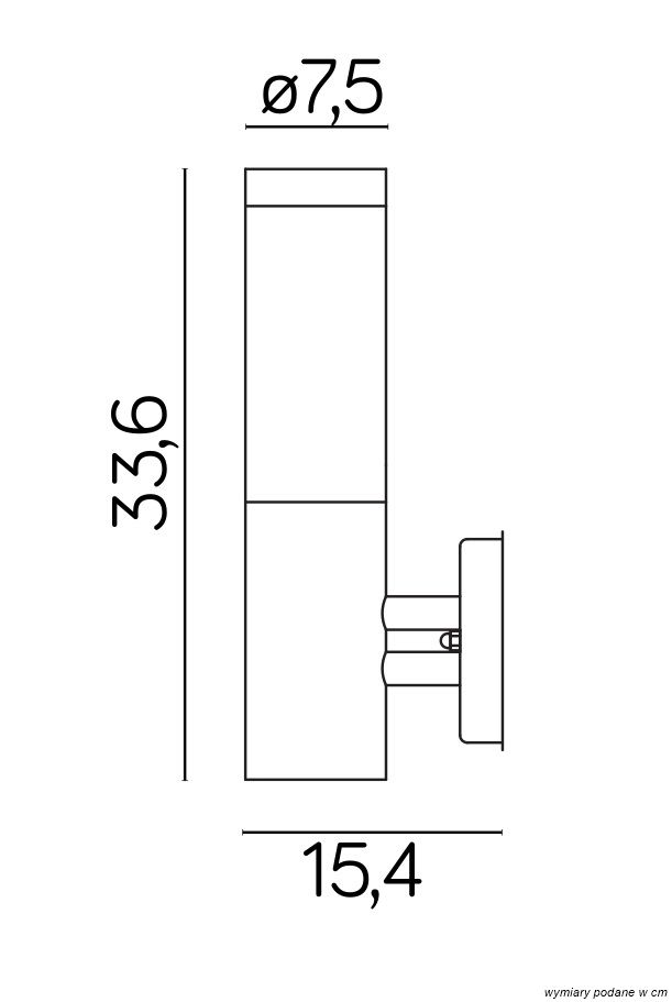 INOX ST 025  Wandleuchte außen, Korpus: Gebürsteter Stahl