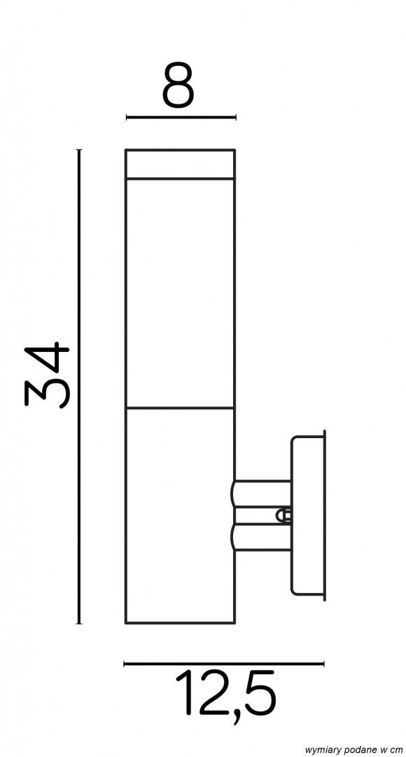 INOX SS802-A Wandleuchte außen, Korpus: Gebürsteter Stahl