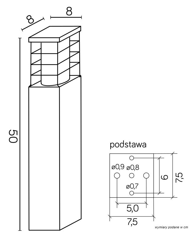 RADO II 2 AL Sockelleuchte außen, Korpus: Silber