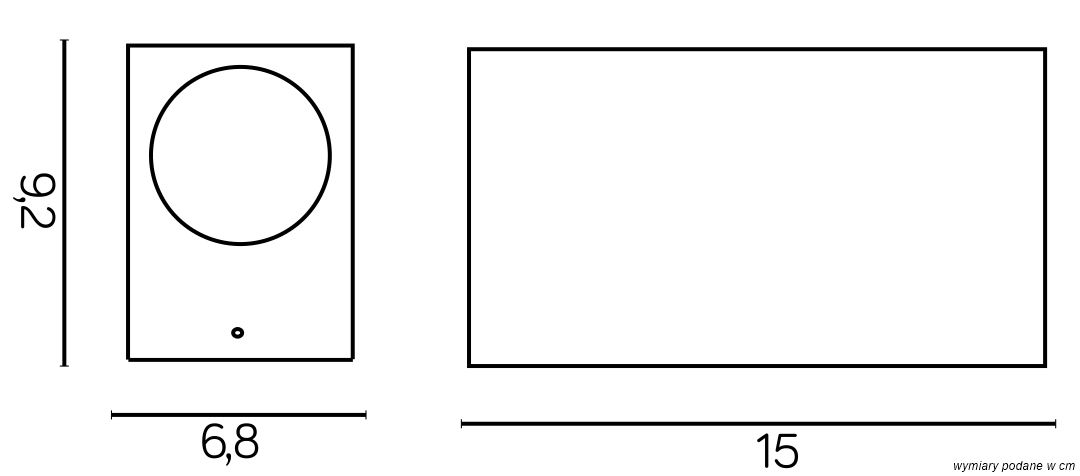 MINI 5002 BR Wandleuchte außen, Korpus: Gebürstetes Aluminium