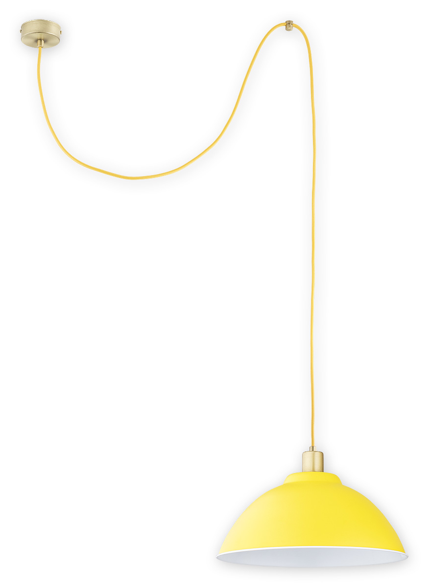 ZTS PAT Pendelleuchte 1-flammig, Korpus: Patina, Lampenschirm: Gelb