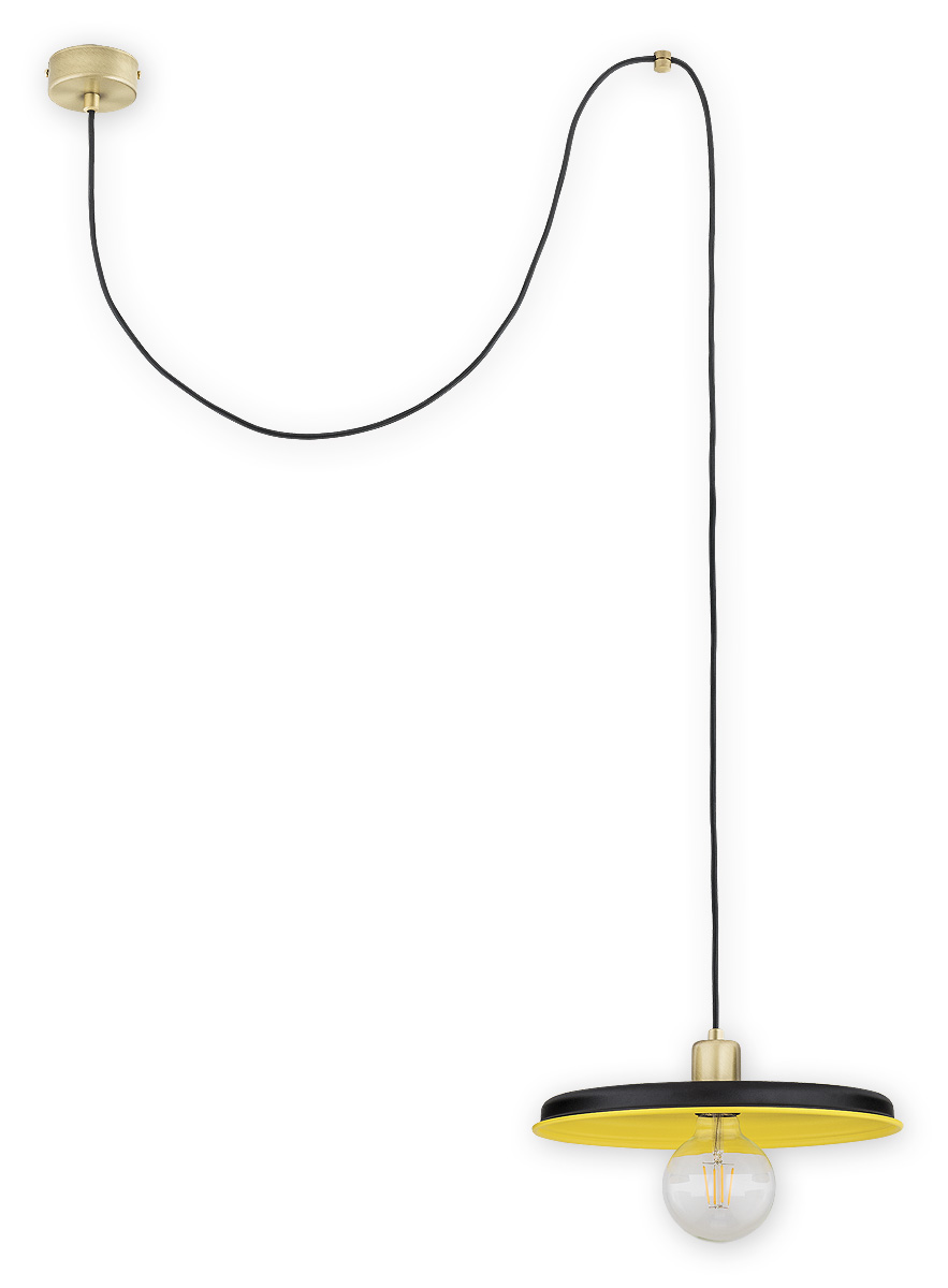 ZTS PAT Pendelleuchte 1-flammig, Korpus: Patina, Lampenschirm: Schwarz